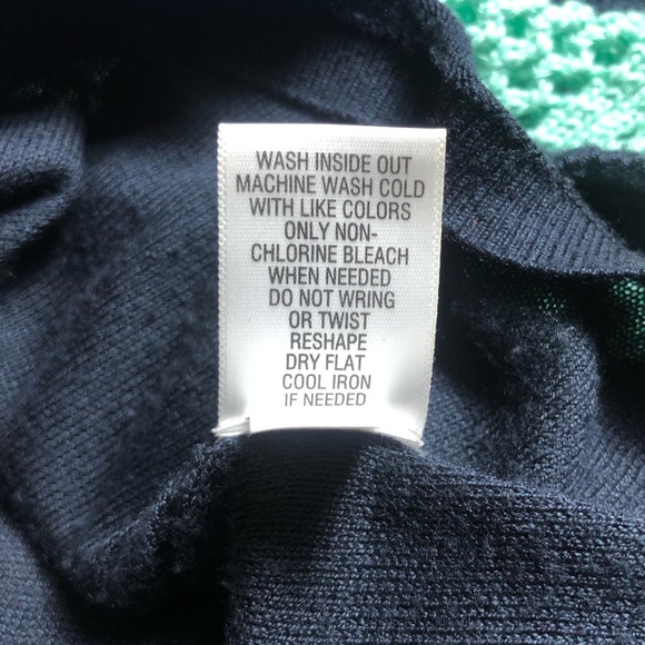 Croft & Barrow Open Knit Sweater Womens Medium Stripes Crochet Lined V Neck - Picture 8 of 11